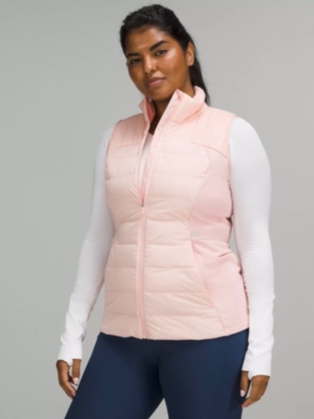Lululemon Down for it all vest sz8 pink mist